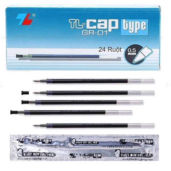 Bút bi nước thiên long gel 08 sunbeam 0.5mm và ruột bút gel gr-01