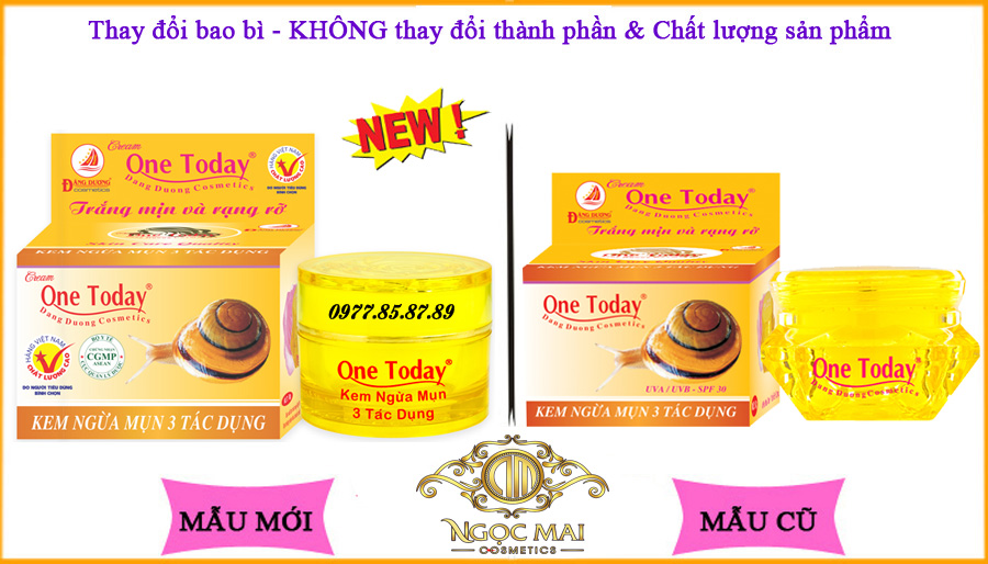Kem ngừa mụn 3 tác dụng ONE TODAY - 8g