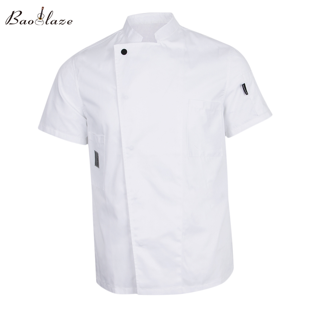 Áo Khoác Đầu Bếp Ngắn Tay Baoblaze, Baker Của Áo Khoác, Giấu Nút