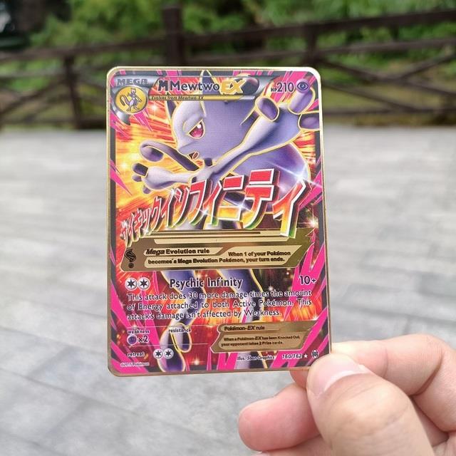New Pokemon Metal Gold Mewtwo Eevee Arceus Rare Pokemon Card Pokemon Cards - New - Aliexpress