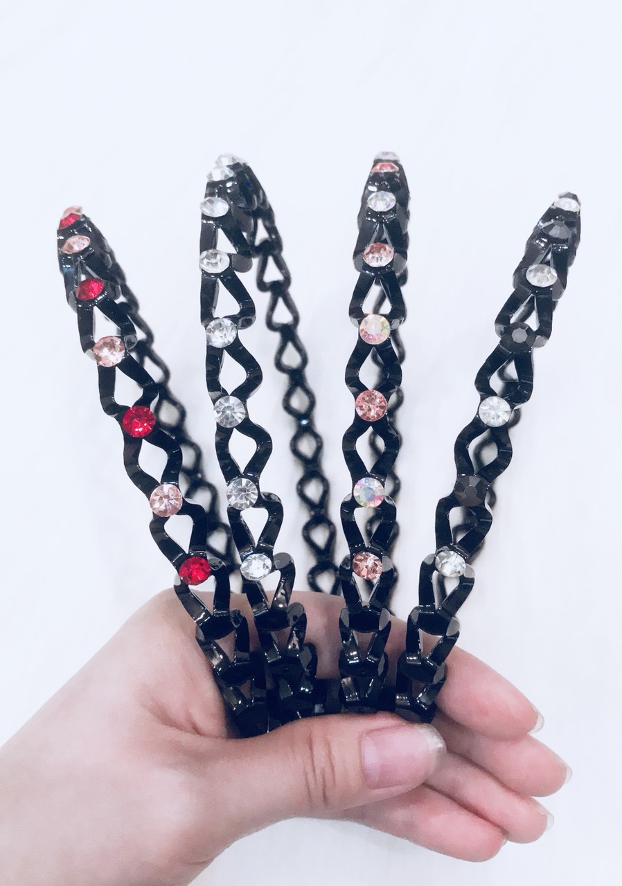Bờm Cài Tóc Gợn Sóng Đính Đá Tạo Độ Phồng Cho Tóc - phukienteen