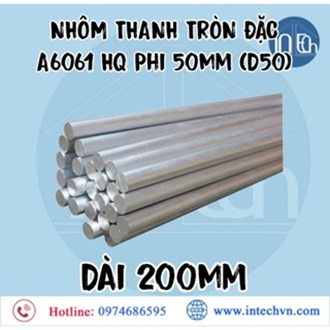 NHÔM THANH TRÒN ĐẶC A6061 HQ Phi 50mm (D50)