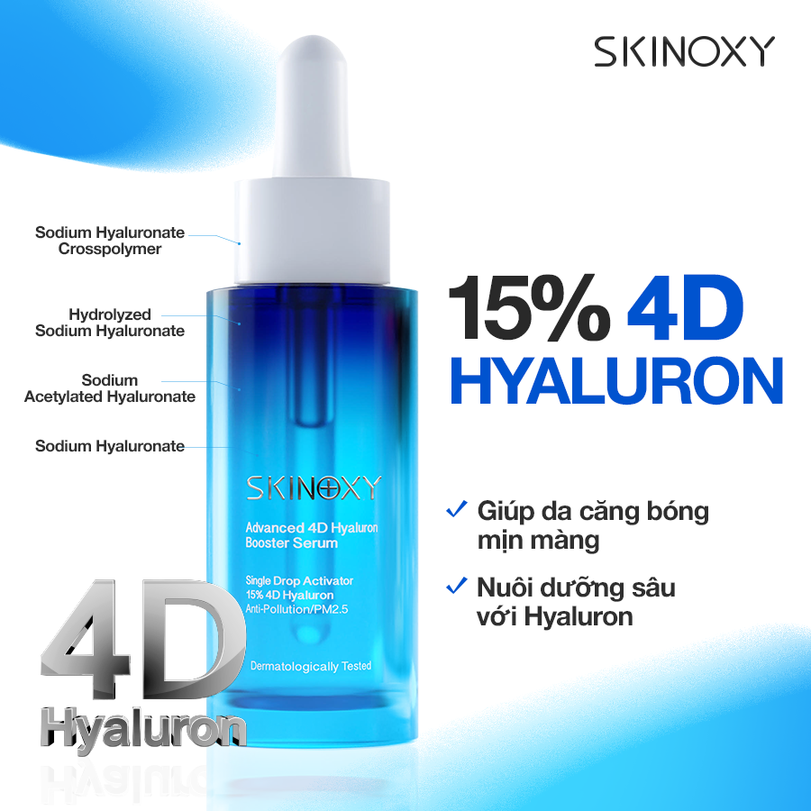 [HÀNG TẶNG KHÔNG BÁN] Skinoxy Advanced 4D Hyaluron Booster Serum – 9Ml (Tinh Chất Dưỡng Ẩm Giúp Da Trông Căng Mịn - 9Ml)