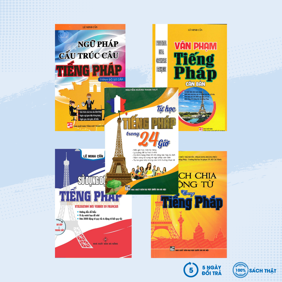 Sách - combo sách học tiếng pháp cho người mới bắt đầu + tự học tiếng pháp trong 24 giờ ha - newshop