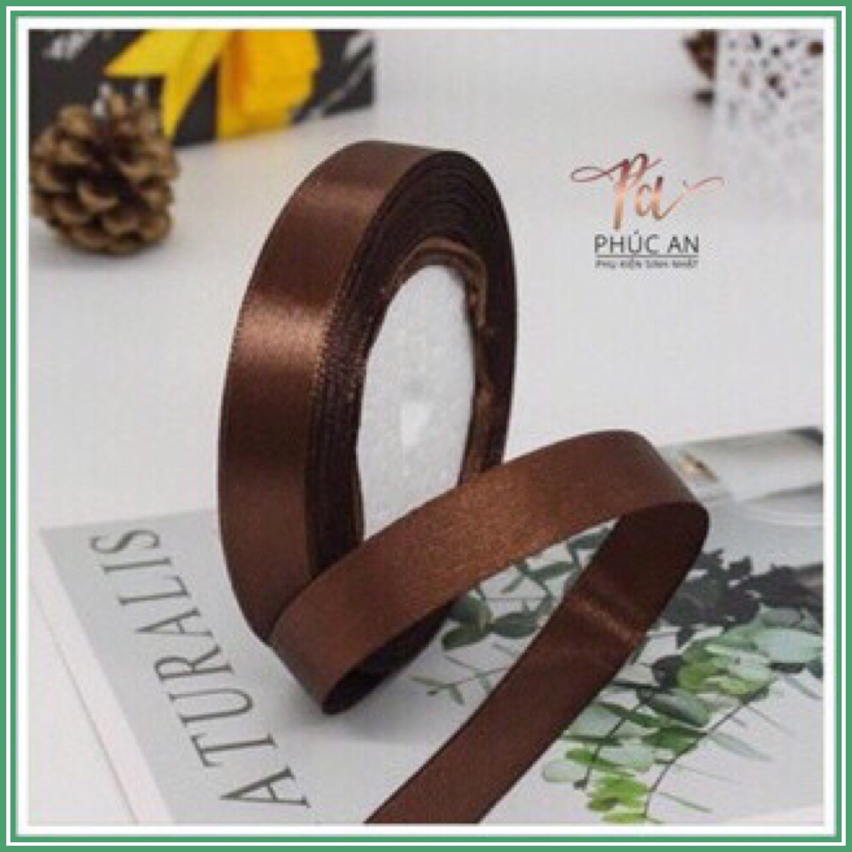 [HCM]Ruy băng lụa 2cm trơn trang trí cuộn 2m