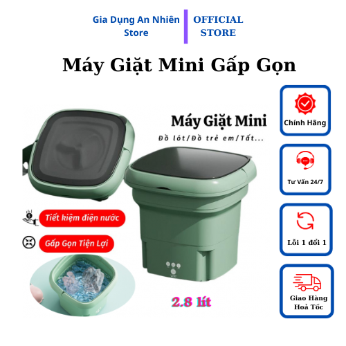 Máy giặt mini gấp gọn , máy giặt mini tokoro gấp gọn - máy giặt tự động khử khuẩn bằng ánh sáng xanh máy giặt mini tokoro siêu tiện dụng công xuất mạnh mẽ , phù hợp với gia đình có trẻ nhỏ đi du lịch, bảo hành 12 tháng