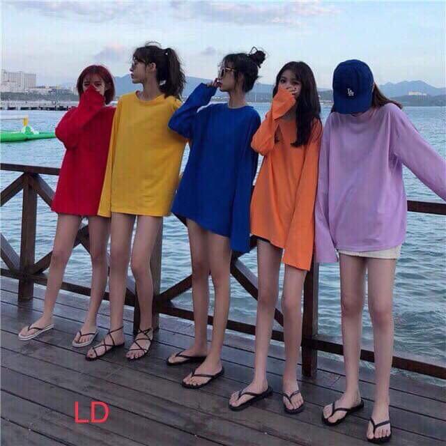Áo thun thụng trơn tay dài LDU0719