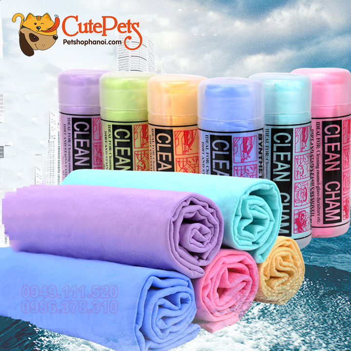 Khăn tắm cho chó mèo Khăn siêu thấm đa năng CLEAN CHAM - CutePets