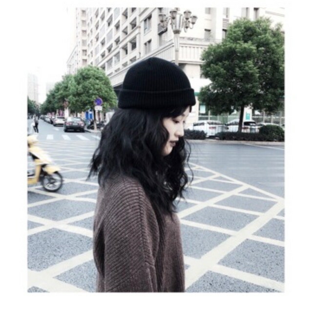 Mũ Len Beanie Trơn Dáng Ngắn 21cm phong cách hàn