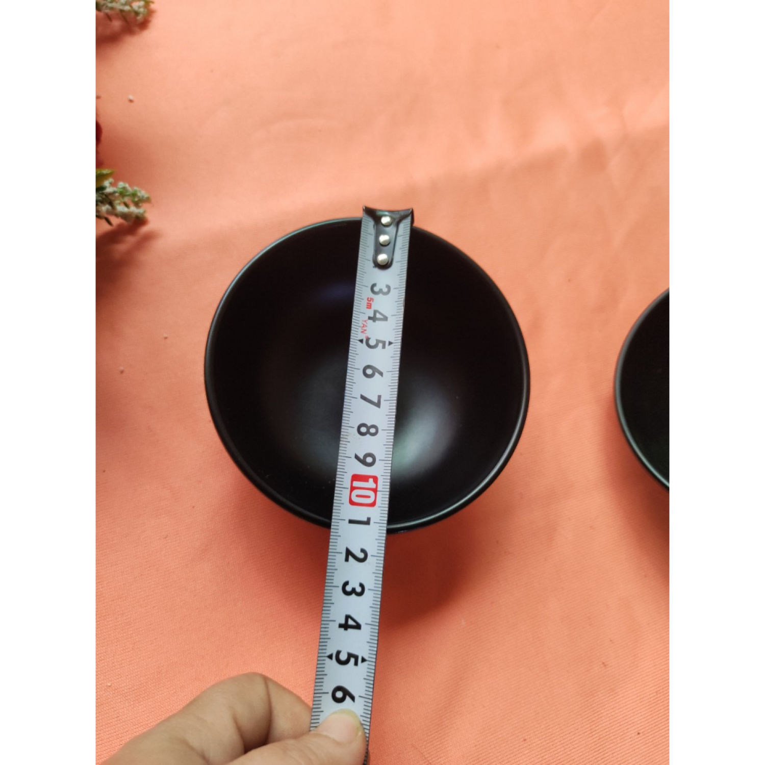 Chén Cơm Nhựa Melamine Nhám Đen CO 15N : Ø 11.4 x 5.8 cm