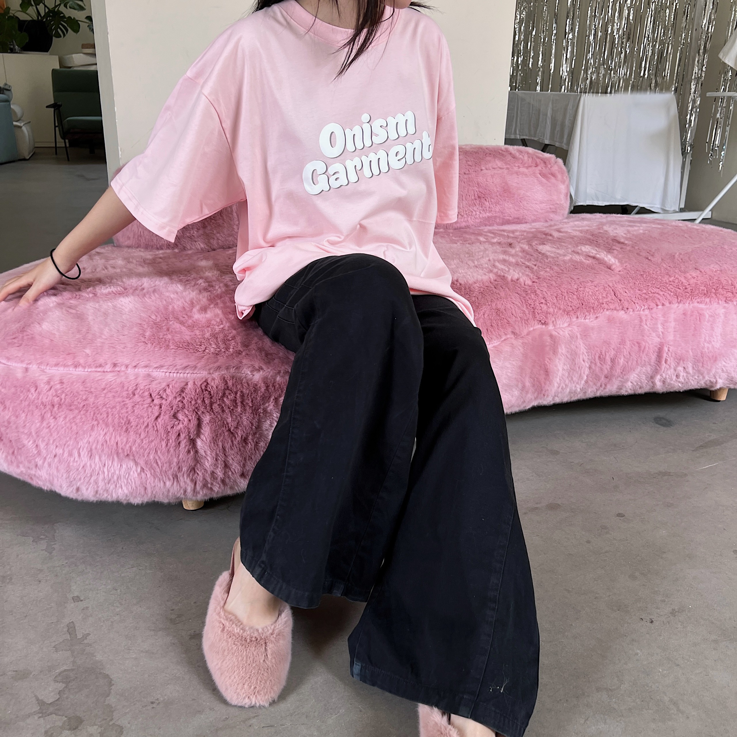 Áo thun tay lỡ Basic Onism garment new color Hồng baby - Basic tee ONISM