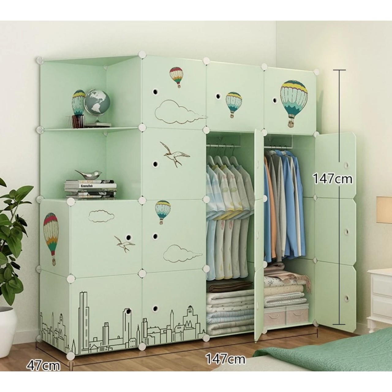 [HCM]Tủ Nhựa Ghép 16 Ngăn-14N2X
