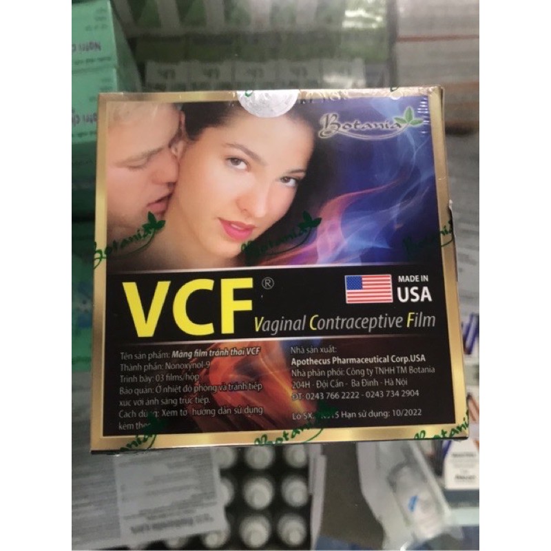 Màng Phim Tránh Thai VCF - Hộp 3 cái