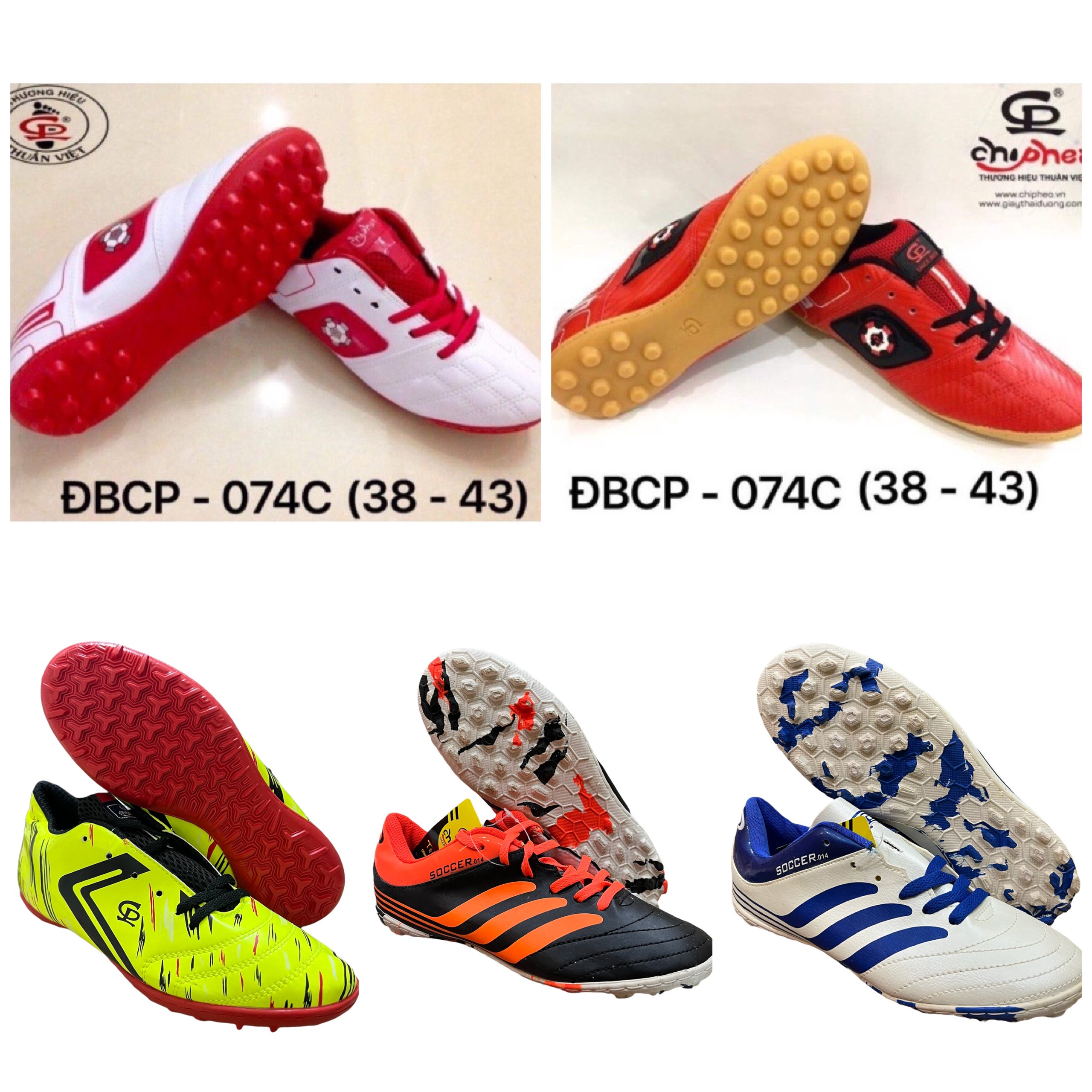 Giầy đá bóng CP 064C màu tím form nhỏ