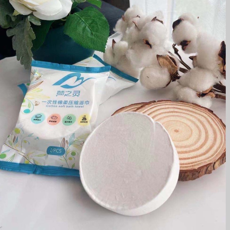 Combo Khăn tắm nén du lịch, khăn spa viên nén (70x140cm)