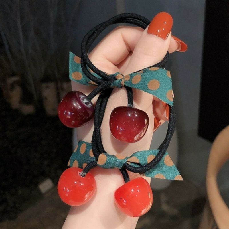 Hair ties cute cherry