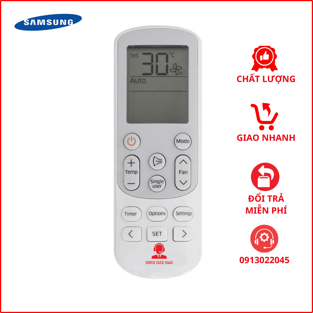 Remote điều khiển máy lạnh SAMSUNG - DB93 Dáng bánh mỳ