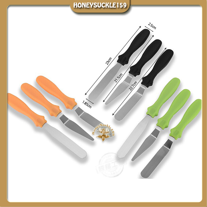 Bộ 3 dụng cụ chà láng mini trang trí bánh kem
