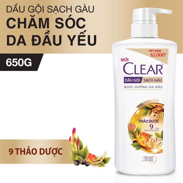 Dầu Gội Clear Thảo Dược Chai 650G
