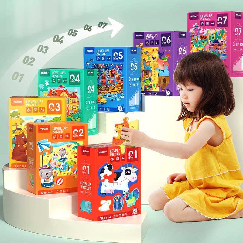 Bộ Xếp Hình Mideer Nâng Cao Advanced Puzzle 7 Cấp Độ - MIDEER