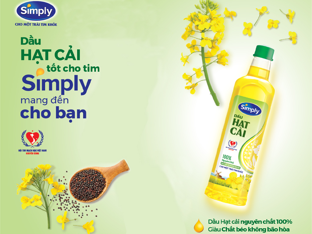 Dầu thực vật simply chai 1 lít - bat muoi