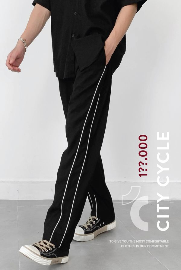 Quần thể thao nam nữ trơn basic thun poly ống suông phong cách thể dục thể thao thời trang