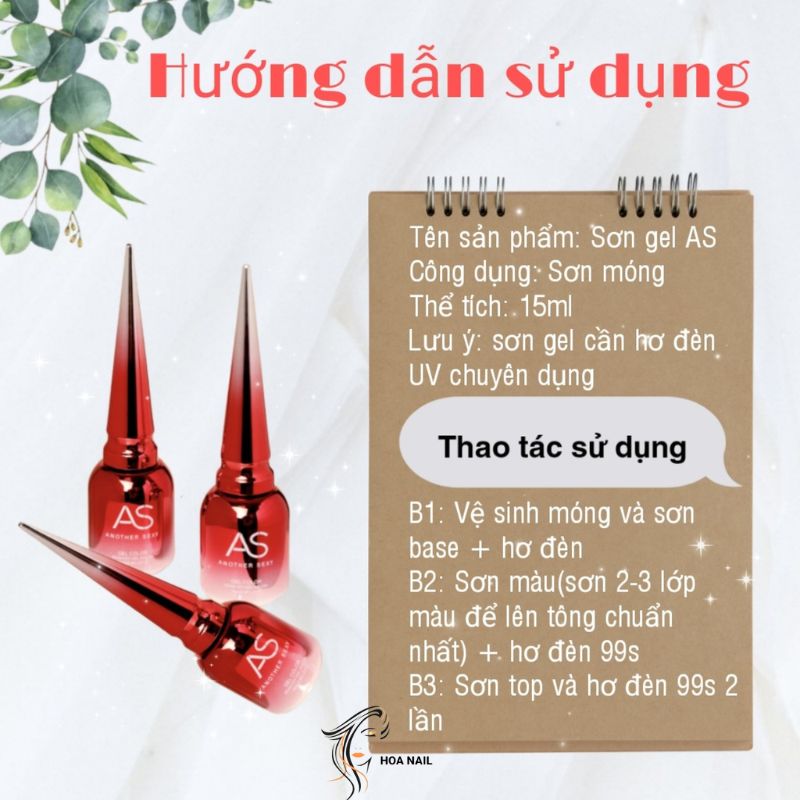 Sơn Gel As Thạch Gỗ mã ADP | Chai đỏ 15ML