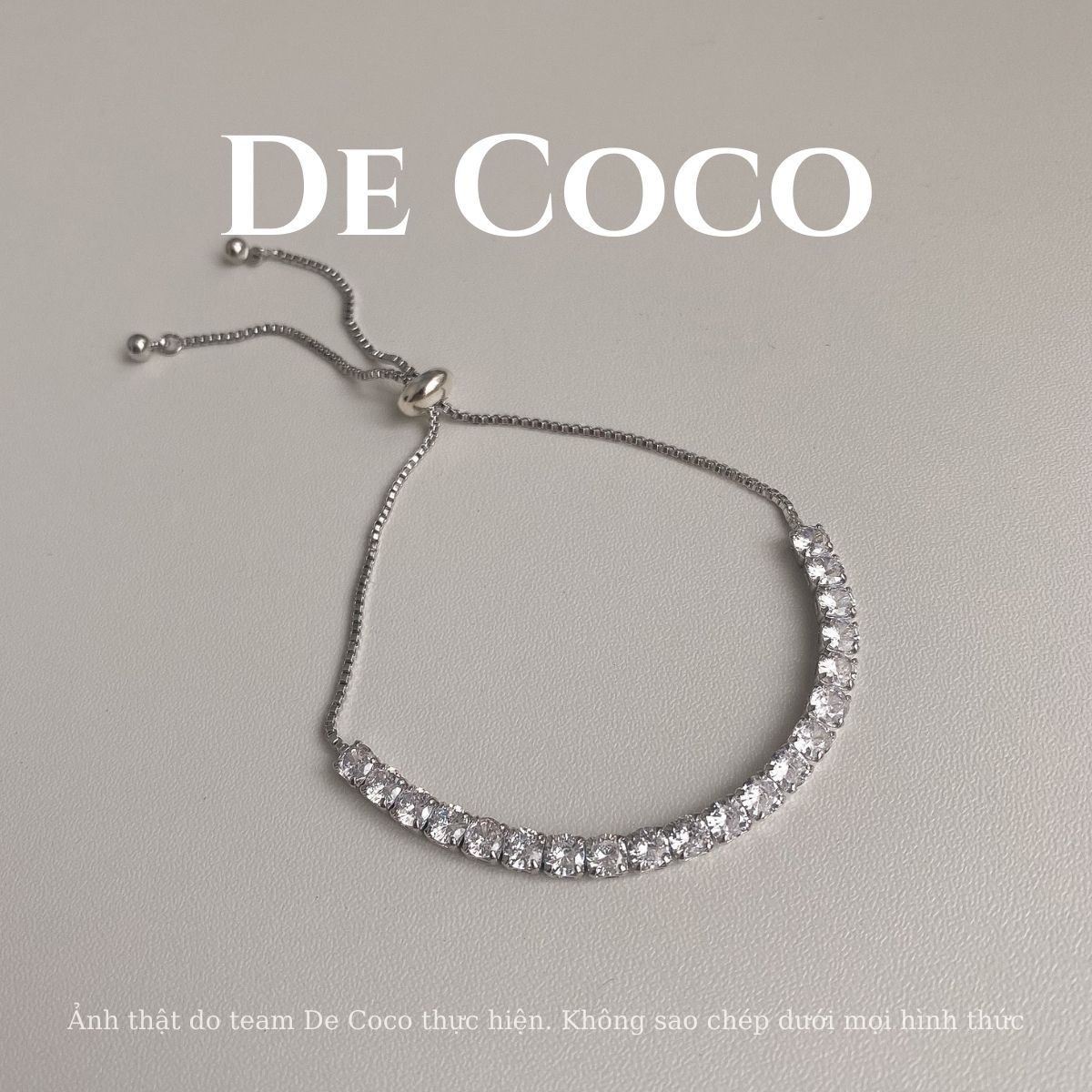 Vòng tay dây rút đính đá Maya De Coco