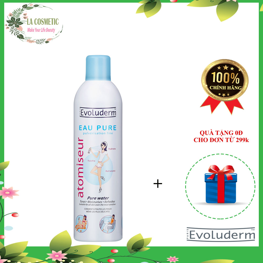 Xịt khoáng Evoluderm Atomiseur Eau Pure 150ml