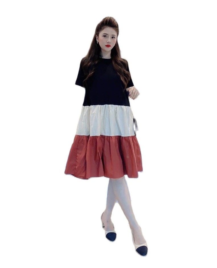 [Hàng cao cấp]Váy bầu chất lụa Hàn siêu mát siêu mềm ☘️thiết kế sang chảnh mặc đi làm đi chơi đều đc🌸free size