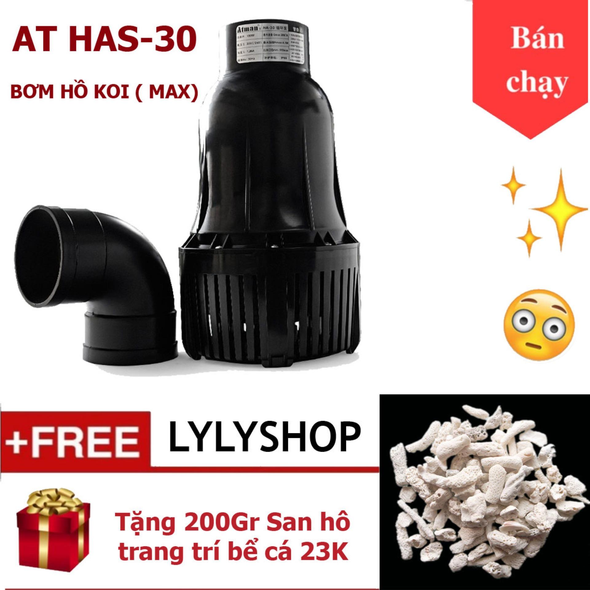 Submersible pumps - Water pumps ATMAN HAS-30 (220W - 30,000L / H) large, powerful, saving electricity. BH 1 for 1 + Free 200gr of broken corals to increase the pH in the water for fish tanks, helping fish grow fast and thrive.