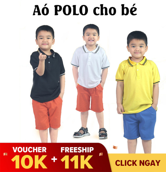 Thảo nguyên Kids Áo Polo trơn đủ các màu cho bé trai 8-25kg