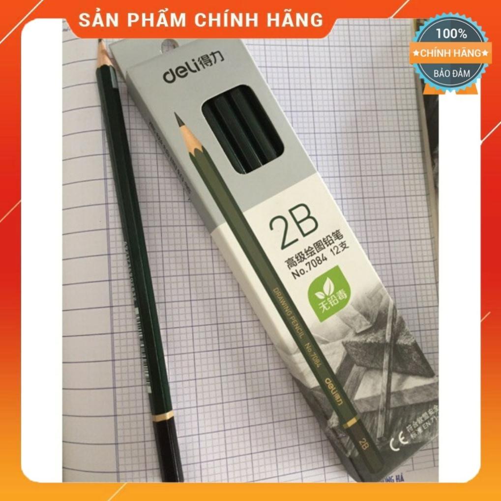 Hộp 10 Bút Chì Deli 2B cao cấp