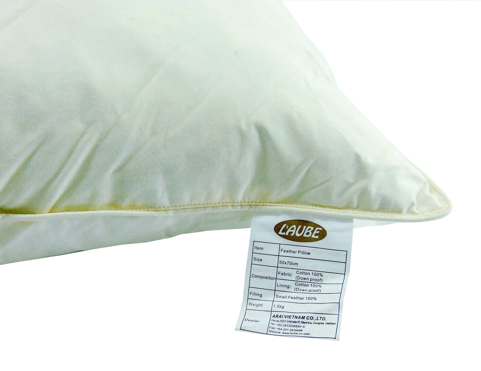 Gối tựa lưng lông vũ cao cấp 40x60 cm