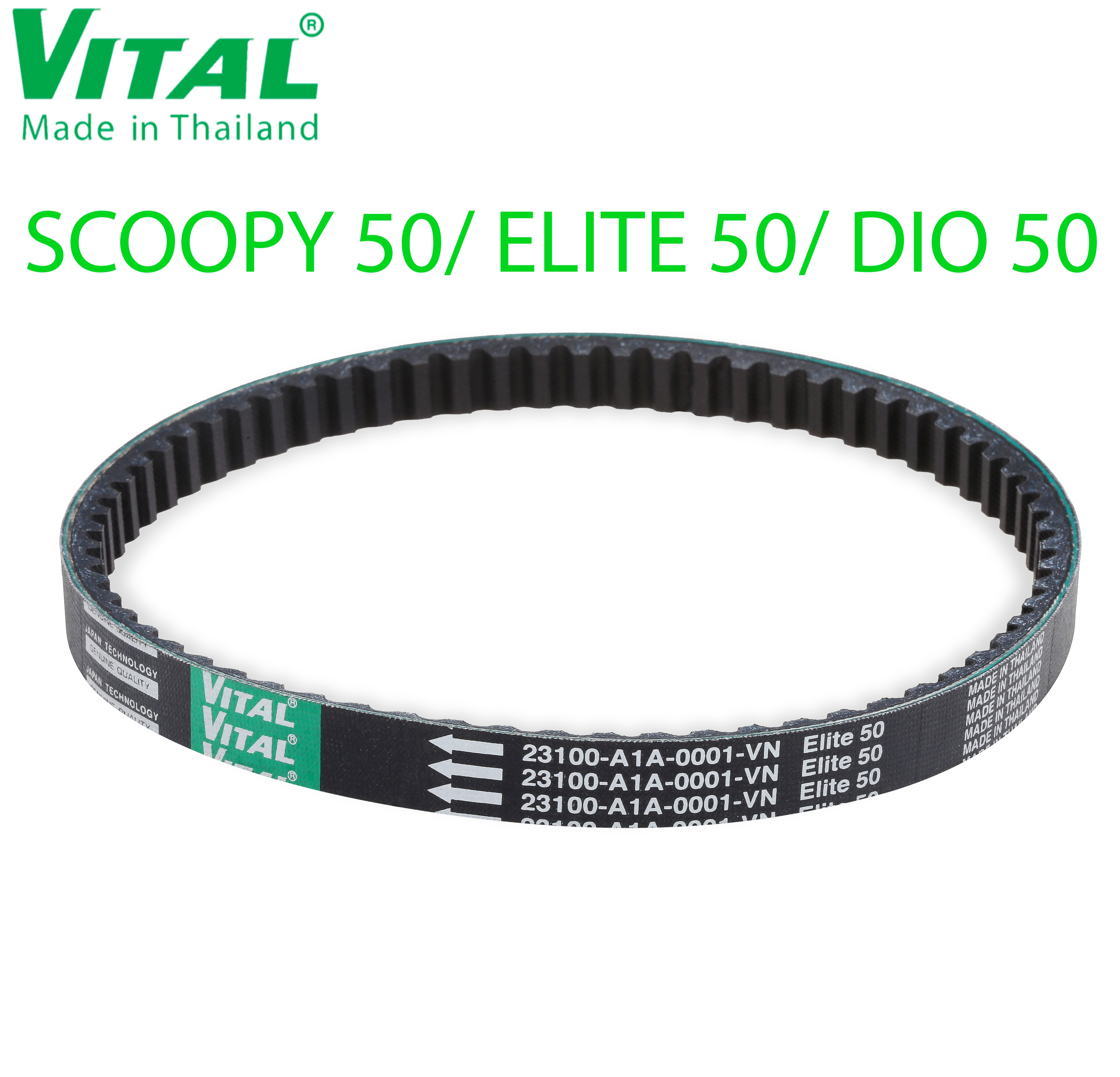 [HCM]Dây curoa SCOOPY 50 /ELITE 50 /Crea 50 - Day curoa VITAL hàng Thailand