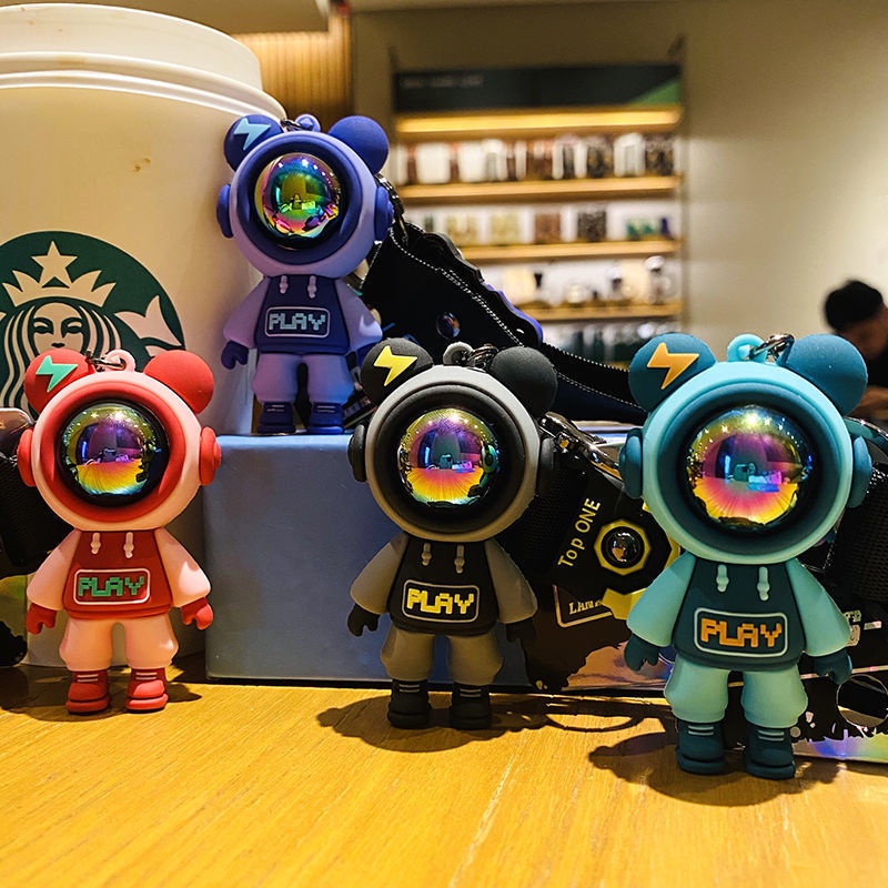 Móc chìa khóa cute phi hành gia cao cấp dùng treo balo, móc treo chìa khóa