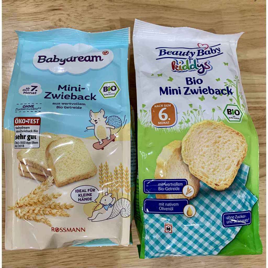 Bánh mì ăn dặm hữu cơ Babydream/ Beauty cho bé từ 7m+