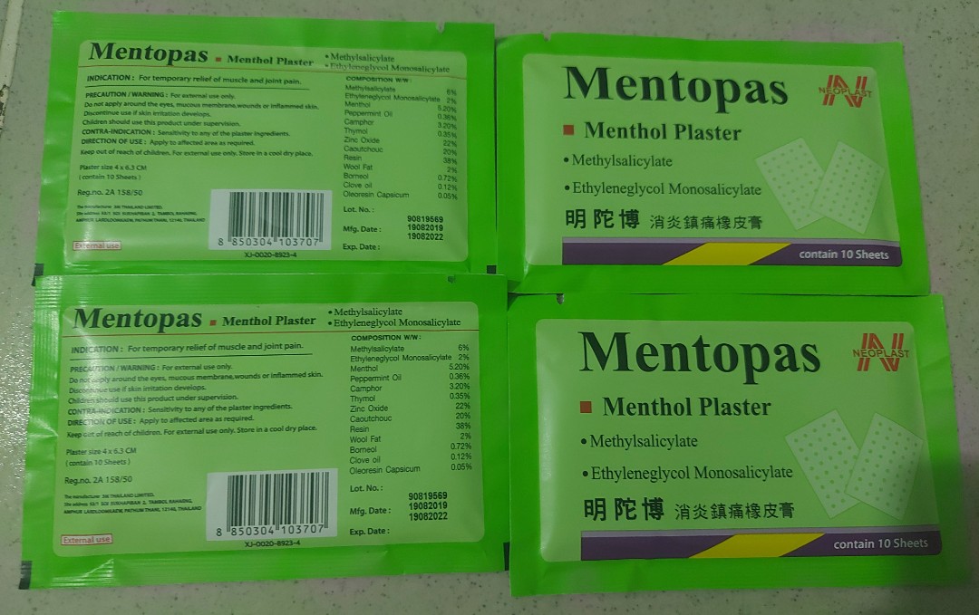 Miếng dán Mentopas 1 gói 10 miếng