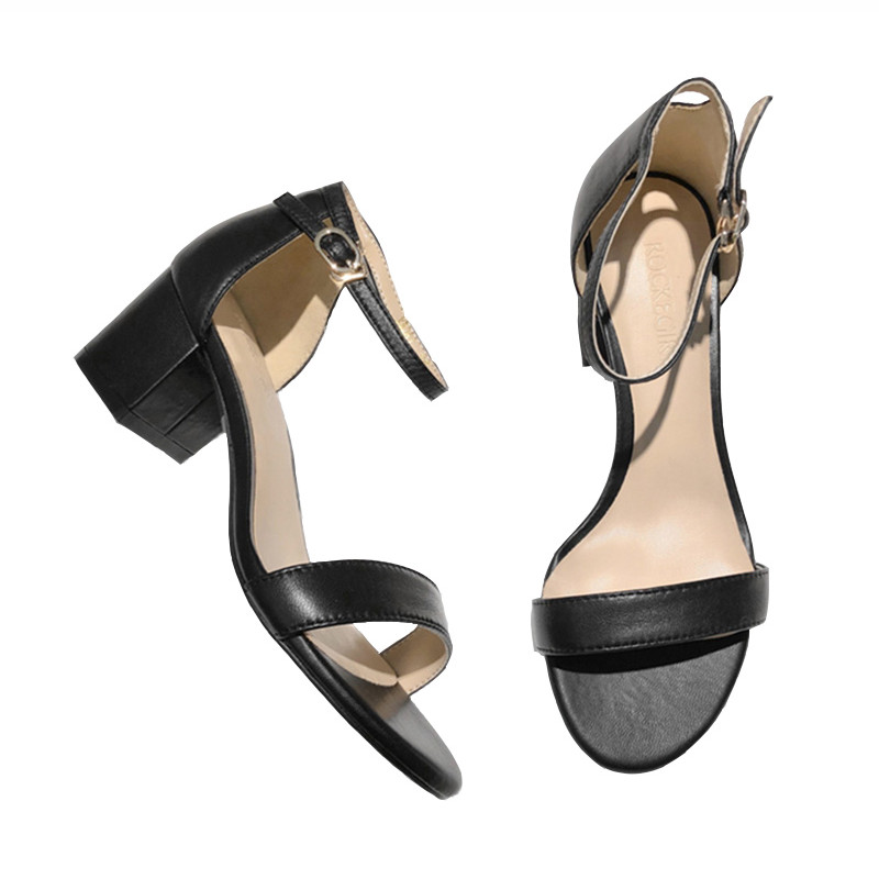 [HCM]giày sandal quai ngang da mờ 5p Rosa-CG-0012
