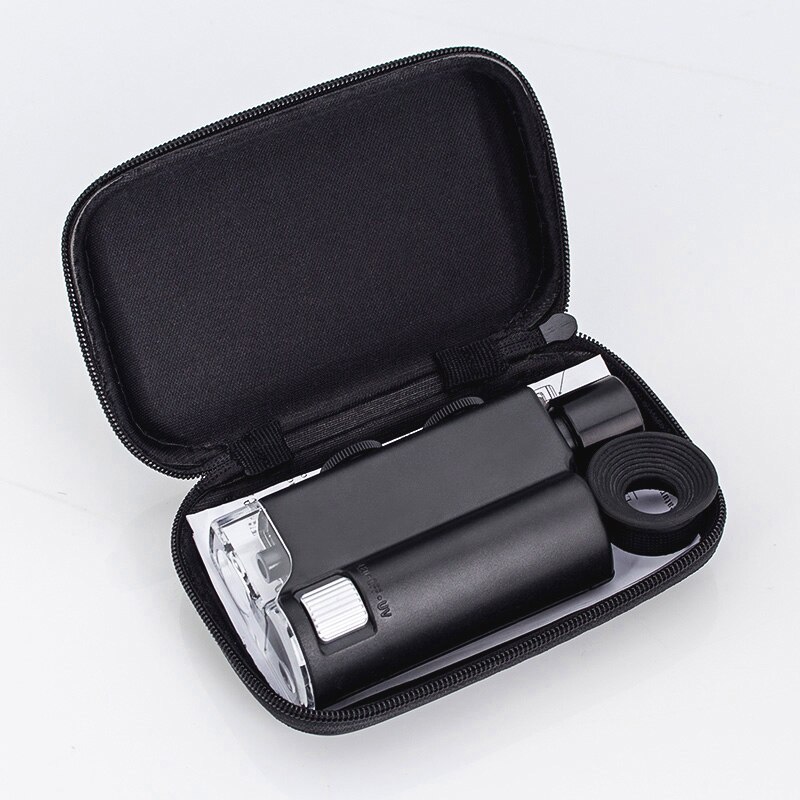 Kính lúp 200X-240X mini có đèn ( SOI ĐỒ GỐM SỨ CAO CẤP, MẪU VẬT SIÊU NHỎ )