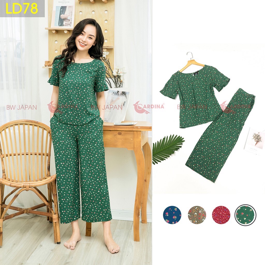 Bộ Hè Nữ Chất Lanh Nhung Ống Sớ Dài 𝐂𝐀𝐑𝐃𝐈𝐍𝐀