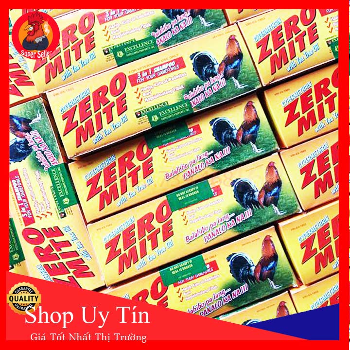 Zero mite hộp 10 gói xà bông tắm gà