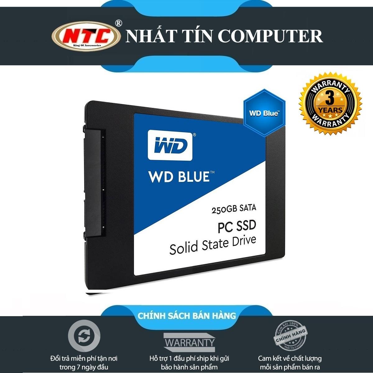 Ổ cứng SSD Western Digital Blue 3D-NAND SATA III 250GB R550MB/s W525MB/s (Xanh)