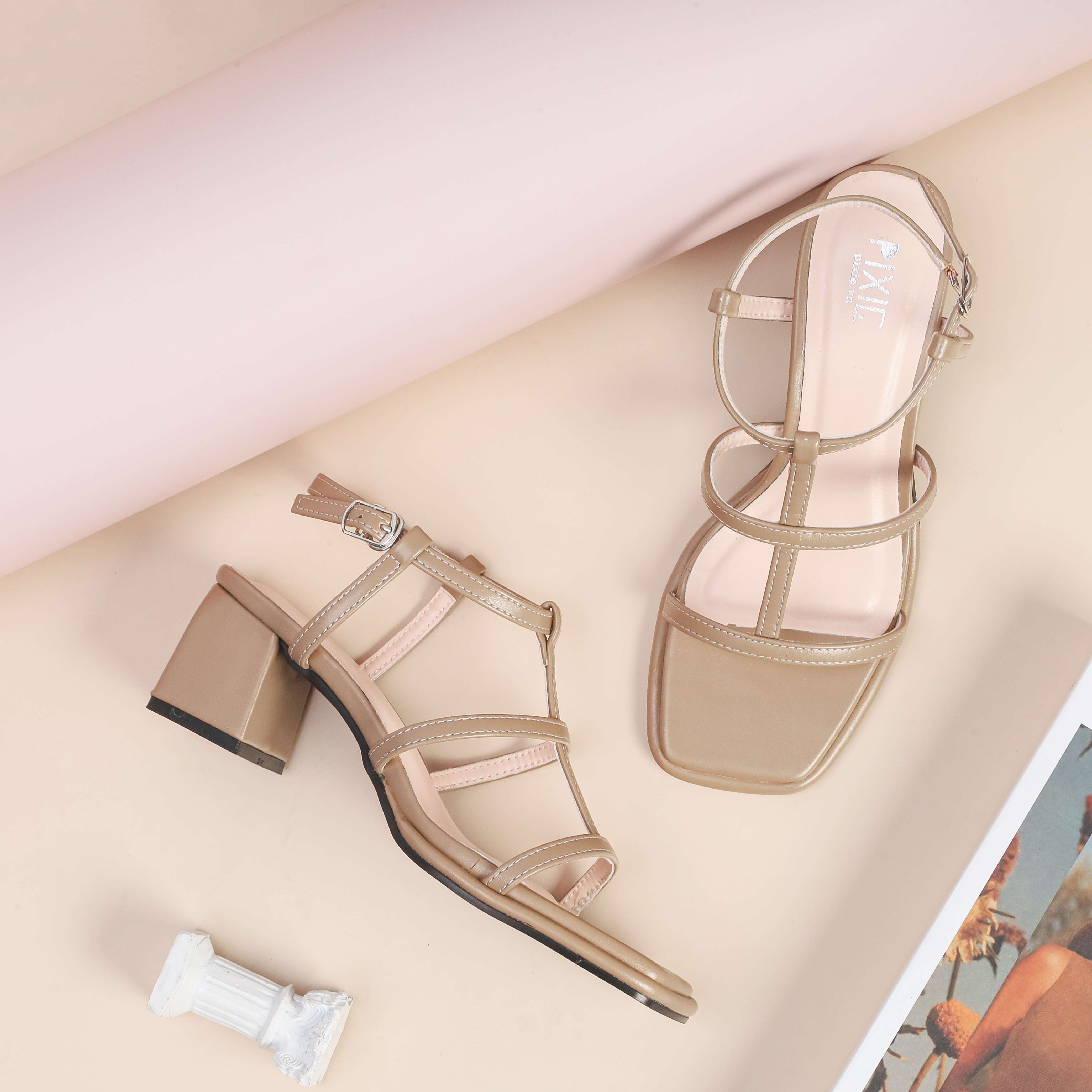 Giày Sandal Cao Gót 5cm Quai Mảnh Pixie H098