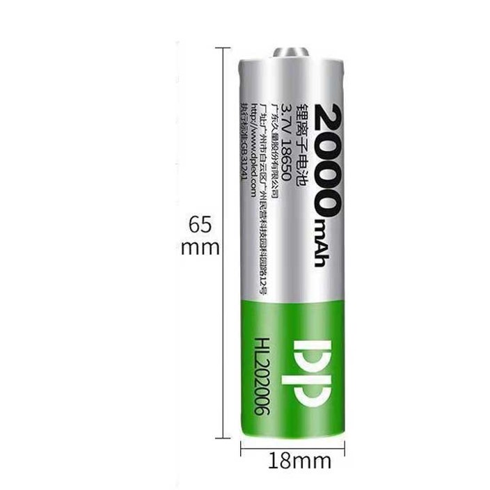 VỈ PIN SẠC DP-LI01 2000 MAH ( 18650 3.7V )