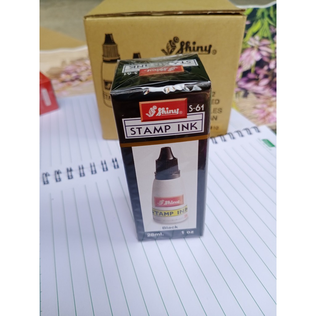Mực Dấu Shiny 28ml - Hộp mực con dấu chính hãng
