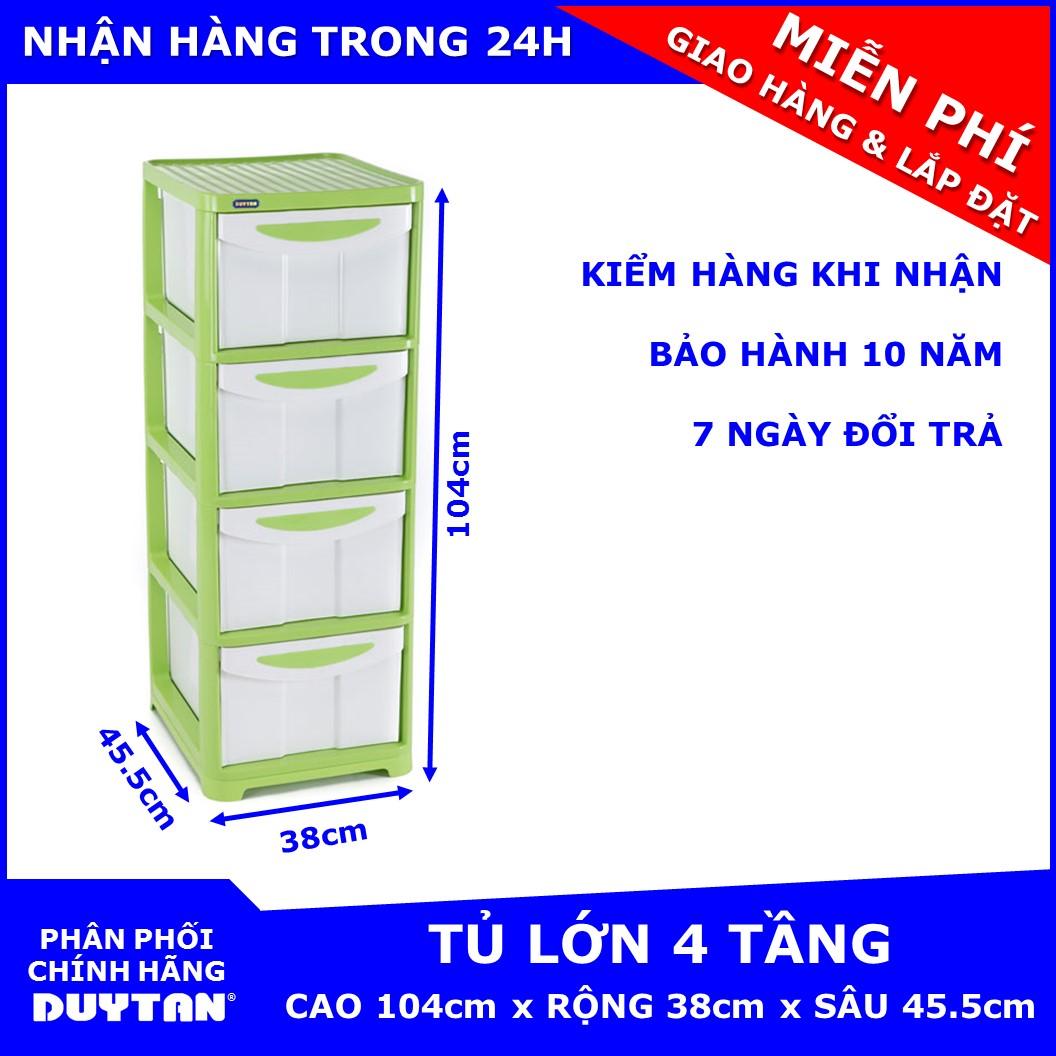 Tủ nhựa Duy Tân Lớn 4 tầng (Lá)