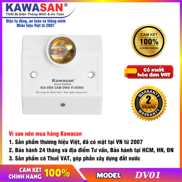 ĐUI ĐÈN CẢM ỨNG VI SÓNG DV01