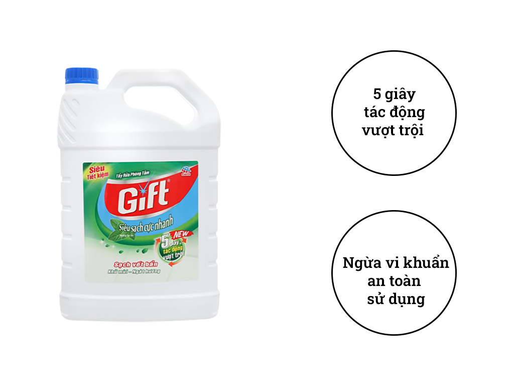 Nước tẩy nhà tắm Gift 3.8kg
