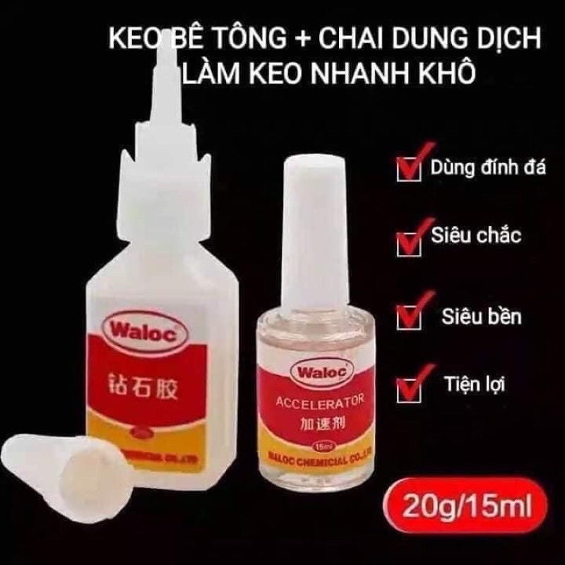 Keo bê tông Waloc dán móng giả siêu chắc